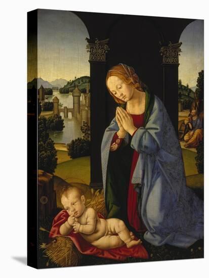 The Holy Family-Lorenzo di Credi-Premier Image Canvas