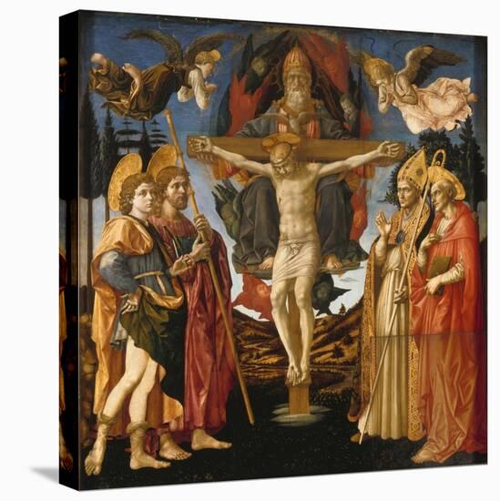 The Holy Trinity (Panel of the Pistoia Santa Trinità Altarpiec), 1455-1460-Francesco Di Stefano Pesellino-Premier Image Canvas