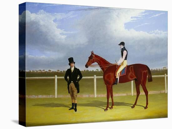 The Hon. E. Petre's Rowton with W. Scott Up, and His Trainer at Doncaster-John Frederick Herring I-Premier Image Canvas