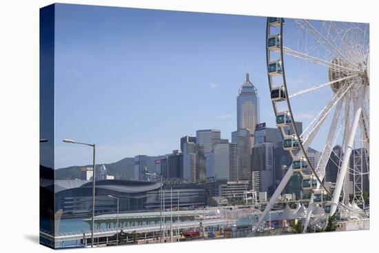 The Hong Kong Observation Wheel, Victoria Harbour, with the International Convention Centre, Hong K-Fraser Hall-Premier Image Canvas