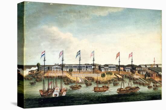 The Hongs at Canton, before 1820-George Chinnery-Premier Image Canvas