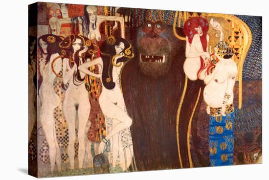 The Hostile Force, c.1902-Gustav Klimt-Stretched Canvas