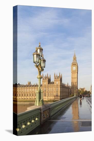 The Houses of Parliament and Westminster Bridge Bathed in Early Morning Light, London, England-null-Premier Image Canvas