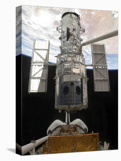 The Hubble Space Telescope Is Released from the Cargo Bay of Space Shuttle Atlantis-null-Premier Image Canvas