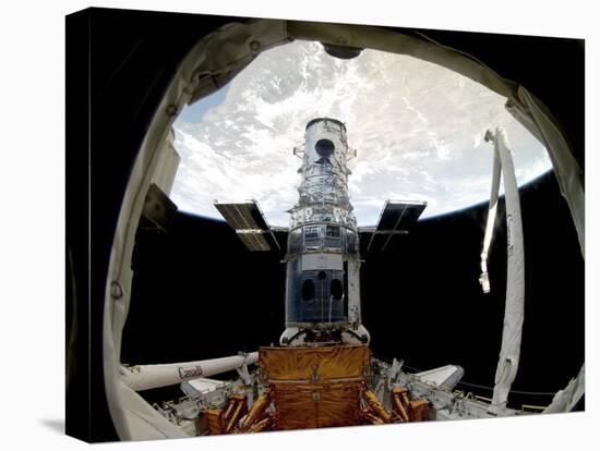 The Hubble Space Telescope, Locked Down in the Cargo Bay of Space Shuttle Atlantis-null-Premier Image Canvas