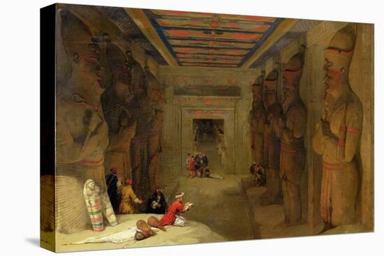 The Hypostyle Hall of the Great Temple at Abu Simbel, Egypt, 1849 (Oil on Panel)-David Roberts-Premier Image Canvas