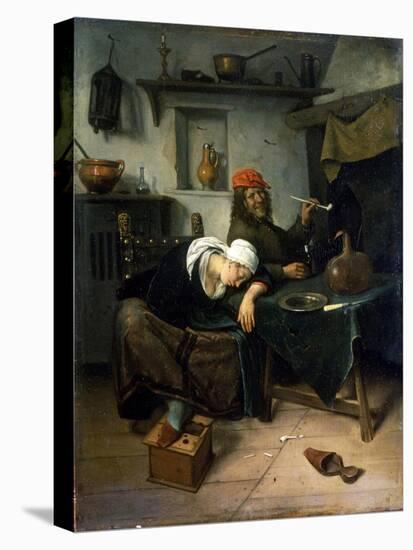The Idlers, C1660-Jan Steen-Premier Image Canvas