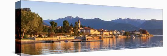 The Idyllic Lakeside Village of Baveno Illuminated at Sunrise, Lake Maggiore, Piedmont, Italy-Doug Pearson-Premier Image Canvas