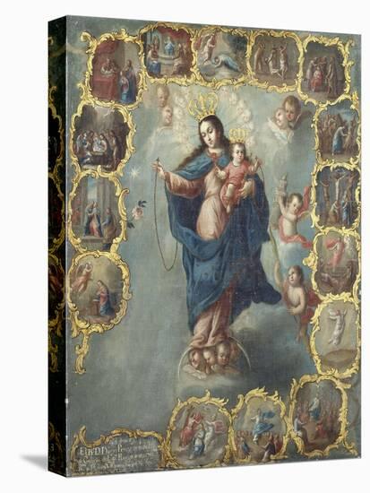 The Immaculate Conception with the Fifteen Mysteries of the Rosary-Miguel Cabrera-Premier Image Canvas