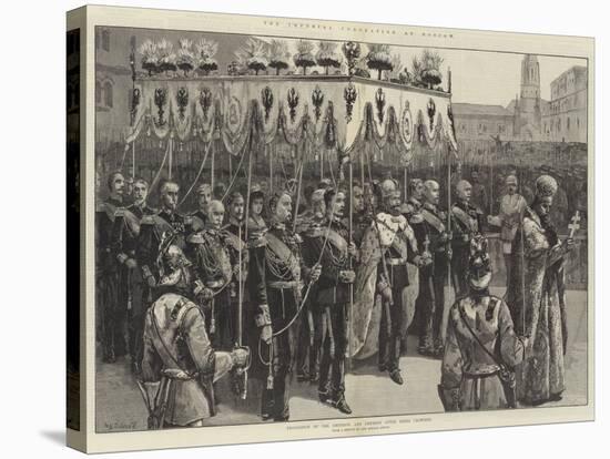 The Imperial Coronation at Moscow, Procession of the Emperor and Empress after Being Crowned-William Heysham Overend-Premier Image Canvas
