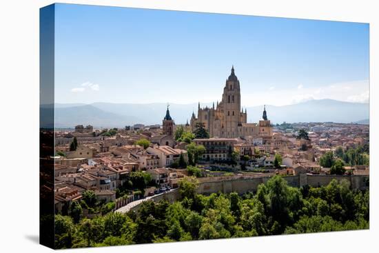 The Imposing Gothic Cathedral of Segovia Dominates the City, Segovia, Castilla Y Leon, Spain-Martin Child-Premier Image Canvas