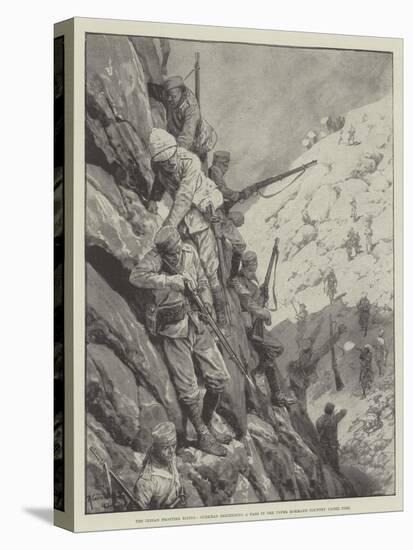 The Indian Frontier Rising, Gurkhas Descending a Pass in the Upper Mohmand Country under Fire-Richard Caton Woodville II-Premier Image Canvas