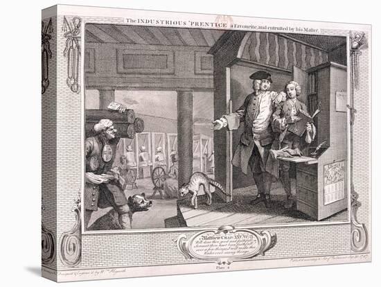 The Industrious Apprentice a Favourite ..., Plate IV of Industry and Idleness, 1747-William Hogarth-Premier Image Canvas