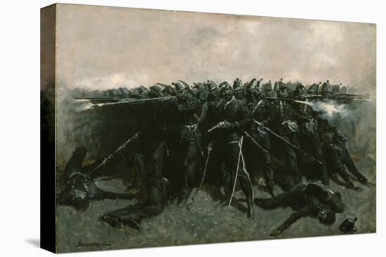 The Infantry Square, C.1893 (Oil on Canvas)-Frederic Remington-Premier Image Canvas
