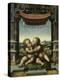 The Infants Christ and Saint John the Baptist Embracing, 1520-25-Joos Van Cleve-Premier Image Canvas