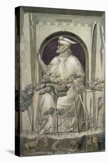 The Injustice, an Old Man Holding a Sword in His Hands While before Him the Trees of Evil Grow-Giotto di Bondone-Premier Image Canvas