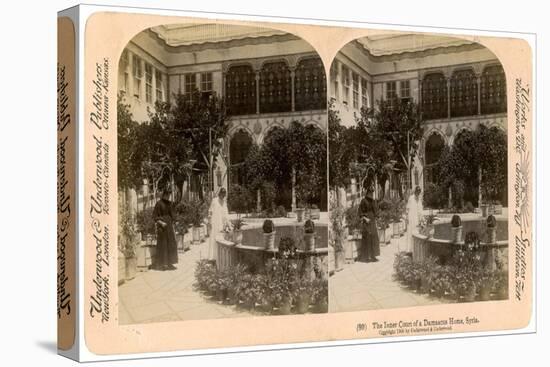 The Inner Court of a Damascus Home, Syria, 1900-Underwood & Underwood-Premier Image Canvas