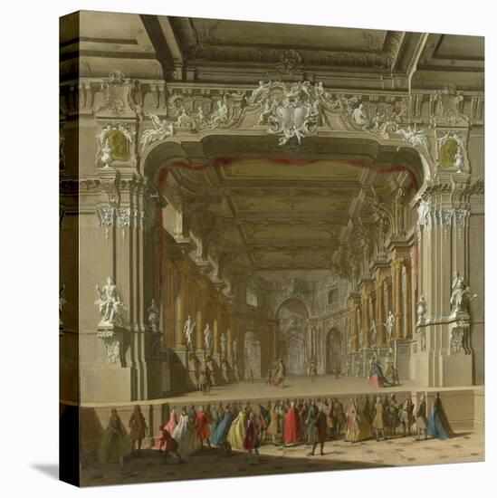 The Interior of a Theatre, Early 18th C-null-Premier Image Canvas
