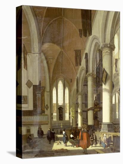 The Interior of the Oude Kerk, Amsterdam-Emanuel de Witte-Premier Image Canvas