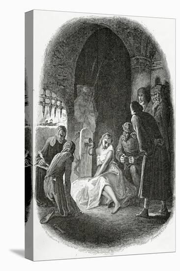 The Interrogation of Esmeralda - Illustration from Notre Dame De Paris, 19th Century-Tony Johannot-Premier Image Canvas