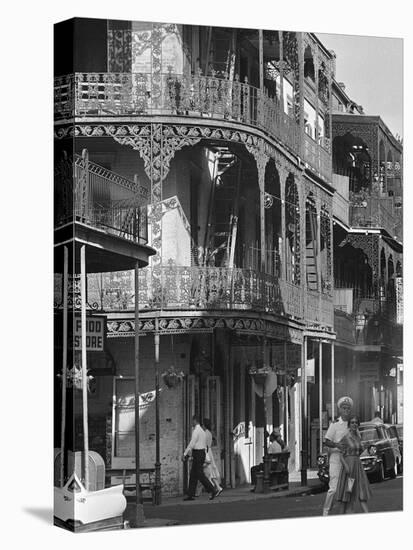 The Intricate Iron Work Balconies of New Orleans' French Quarter-null-Premier Image Canvas
