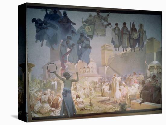 The Introduction of the Slavonic Liturgy, from the 'Slav Epic', 1912-Alphonse Mucha-Premier Image Canvas