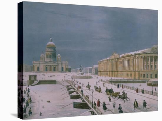 The Isaac Cathedral and the Senate Square in St. Petersburg, 1840s-Paul Marie Roussel-Premier Image Canvas