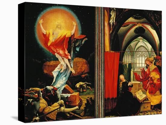 The Isenheim Altar: Christ Resurrection, Annunciaton, Limewood, Around 1515-Matthias Grünewald-Premier Image Canvas