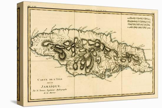 The Island of Jamaica, from 'Atlas De Toutes Les Parties Connues Du Globe Terrestre' by Guillaume…-Charles Marie Rigobert Bonne-Premier Image Canvas
