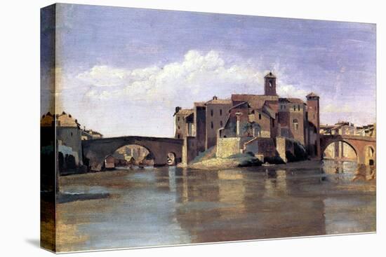 The Island of San Bartolomeo, 1826-28-Jean-Baptiste-Camille Corot-Premier Image Canvas