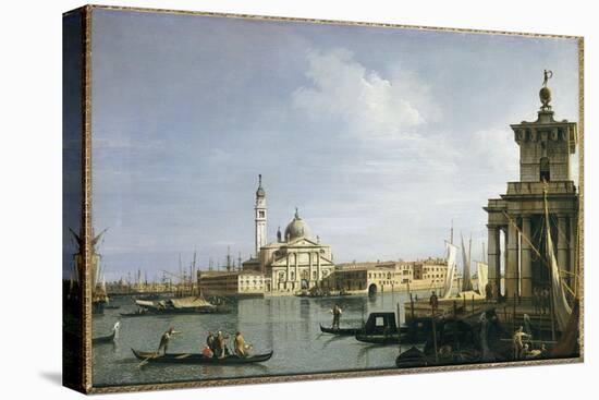 The Island of San Giorgio Maggiore, Venice, with the Punta Della Dogana and Numerous Vessels-Canaletto-Premier Image Canvas