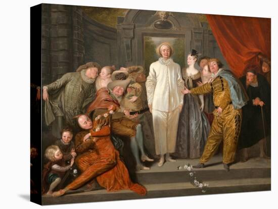 The Italian Comedians. Probably 1720-Jean Antoine Watteau-Premier Image Canvas