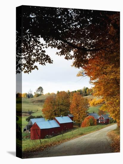 The Jenne Farm in Fall, Reading, Vermont, USA-Walter Bibikow-Premier Image Canvas