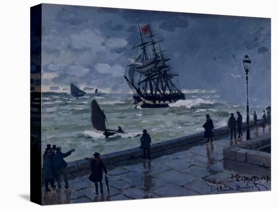 The Jetty at Le Havre, Bad Weather, 1870-Claude Monet-Premier Image Canvas