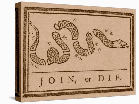 The Join Or Die Print Was a Political Cartoon Created by Benjamin Franklin-Stocktrek Images-Premier Image Canvas