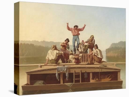 The Jolly Flatboatmen, 1846-George Caleb Bingham-Premier Image Canvas