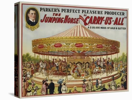 The Jumping Horse "Carry-Us-All" Carnival Poster-null-Premier Image Canvas