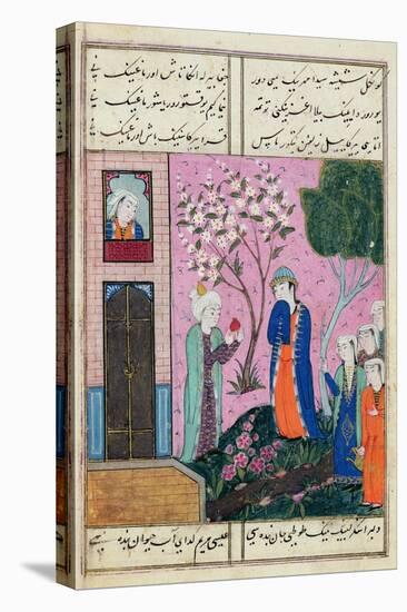 The King Bids Farewell', Poem from the Shiraz Region, C.1470-90-Persian School-Premier Image Canvas