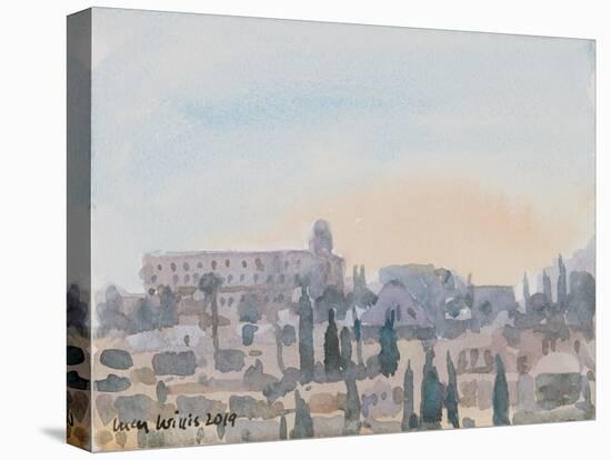 The King David Hotel, Sunset, Jerusalem, 2019 (W/C on Paper)-Lucy Willis-Premier Image Canvas