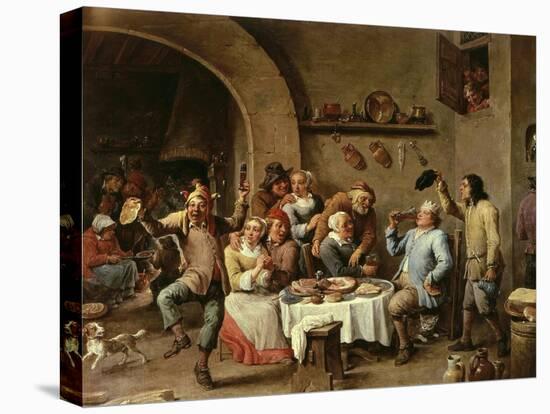 The King Drinks, Part of Flemish Festival-David Teniers the Younger-Premier Image Canvas