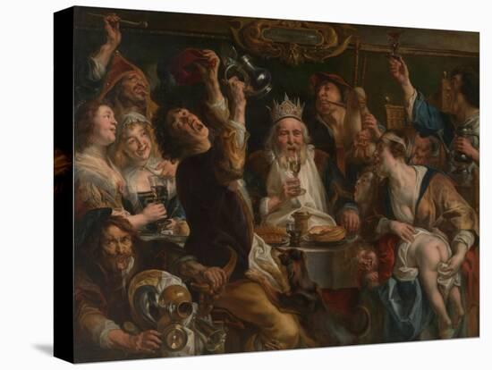 The King Drinks-Jacob Jordaens-Premier Image Canvas