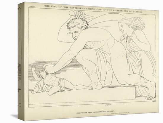 The King of the Lestrigens Seizing One of the Companions of Ulysses-John Flaxman-Premier Image Canvas