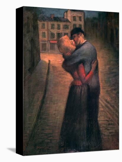 The Kiss, C1879-1923-Theophile Alexandre Steinlen-Premier Image Canvas