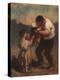 The Kiss or Father and Child-Honoré Daumier-Premier Image Canvas