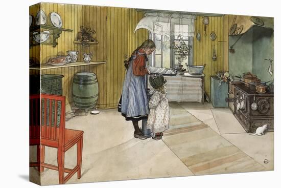 The Kitchen, from 'A Home' Series, c.1895-Carl Larsson-Premier Image Canvas