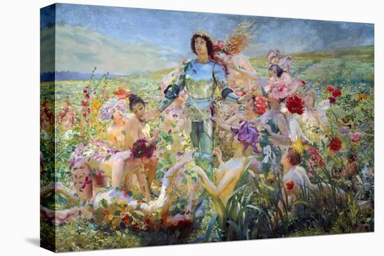 The Knight with the Flower Nymphs-Georges Rochegrosse-Premier Image Canvas