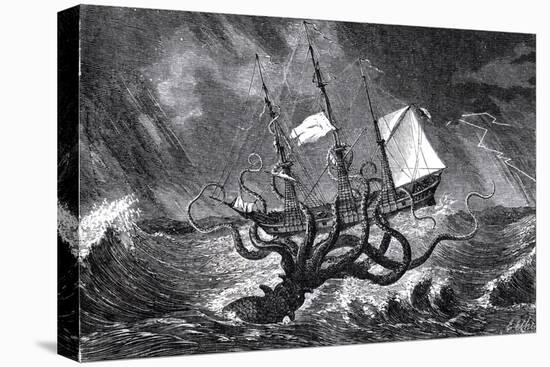 The Kraken, as Seen by the Eye of Imagination, from John Gibson's Monsters of the Sea, 1887-Edward Etherington-Premier Image Canvas