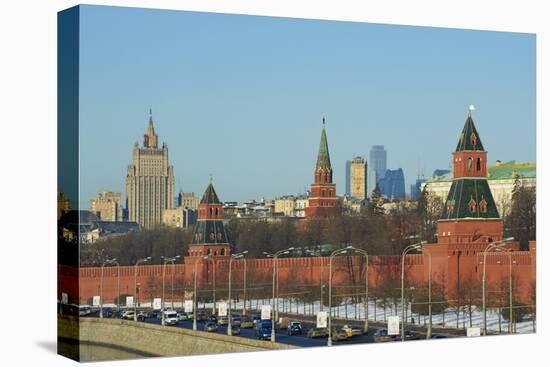 The Kremlin Wall and the Business Center, Moscow, Russia, Europe-Bruno Morandi-Premier Image Canvas