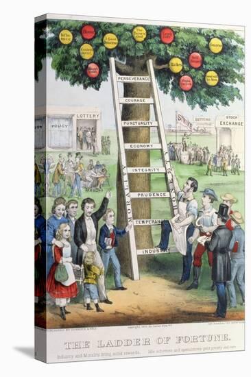 The Ladder of Fortune, Pub. by Currier and Ives, New York, 1875-null-Premier Image Canvas