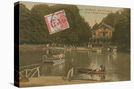 The Lake and the Chalet Robinson, Bois de La Cambre, Brussels. Postcard Sent in 1913-Belgian Photographer-Premier Image Canvas